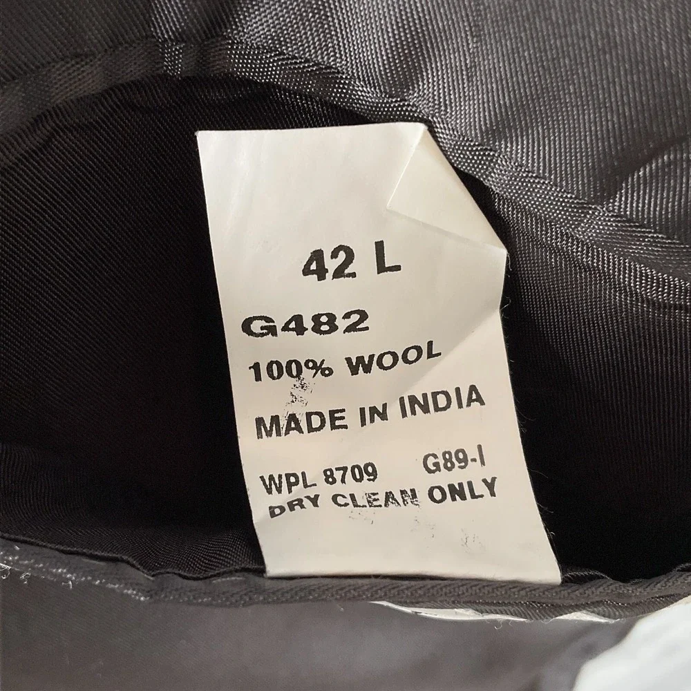 Geoffrey‎ Beene Blazer Mens 42L Gray Prince Edward Plaid Classic Wool Jacket